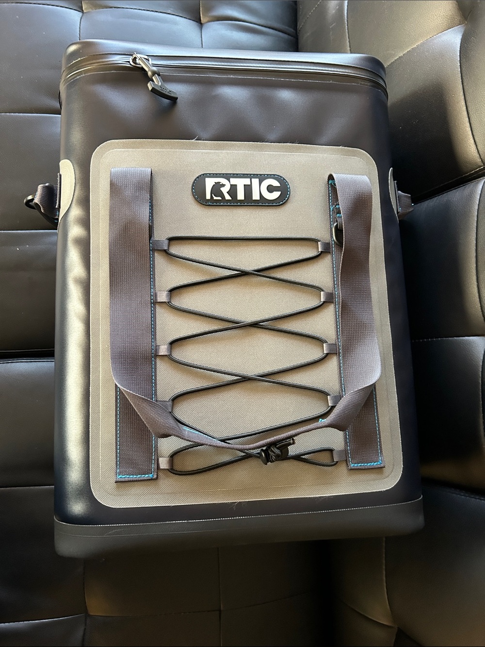 RTIC Men's Black and Gray Soft-Shell Backpack Cooler